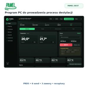 PAMEL DEST – program PC do sterowania procesem destylacji PRM, PRD3, PRD4, PRW USB