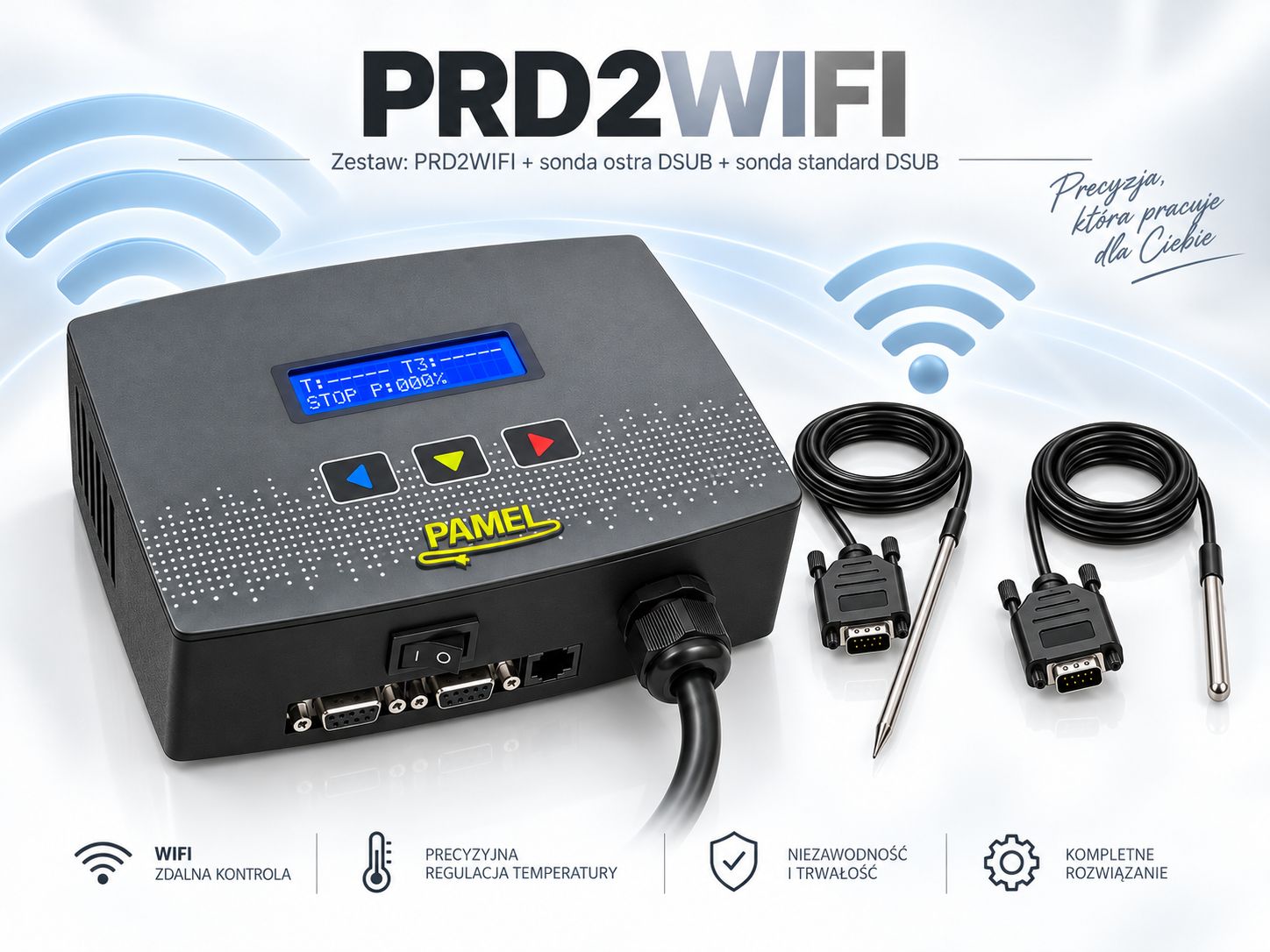 PAMEL PRD2WIFI – zestaw do destylacji Wi‑Fi z 2 sondami standard D-SUB 9 - obrazek 2